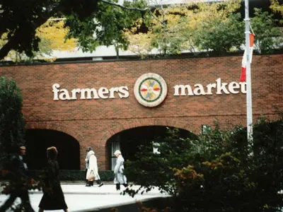 front of old brick farmers market